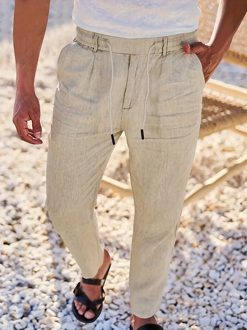 Nichols | Mens Linen Summer Trousers