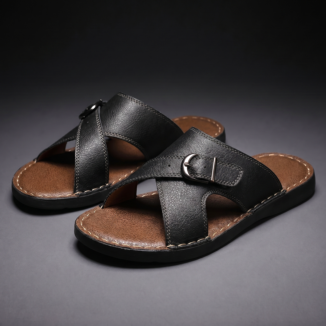 Sentner | Sandals With Buckle Cross Straps