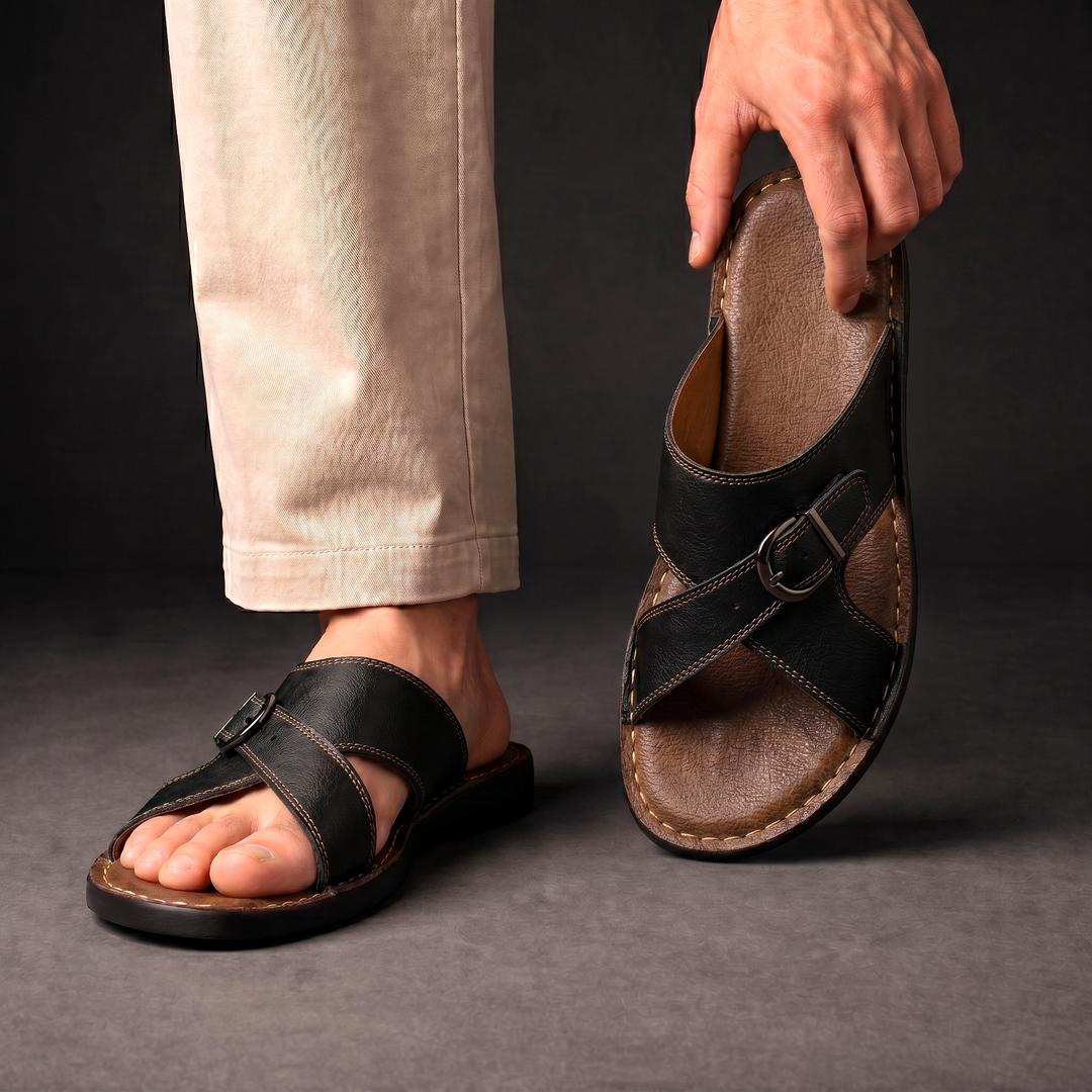 Sentner | Sandals With Buckle Cross Straps