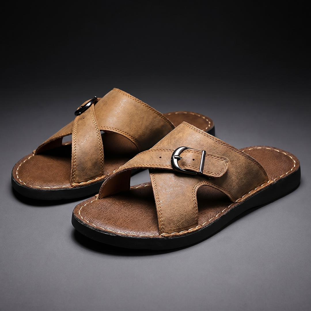 Sentner | Sandals With Buckle Cross Straps