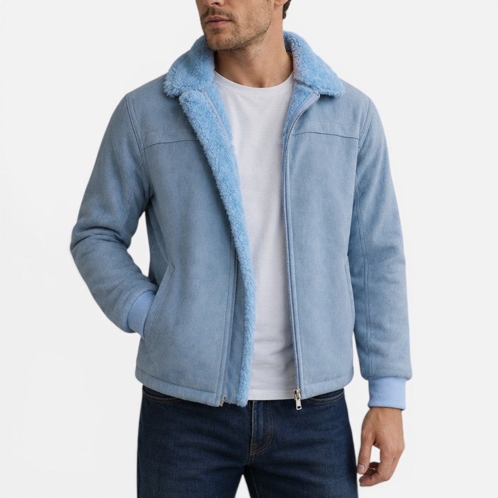 Daigle | Jacket with Plush Collar and Zipper