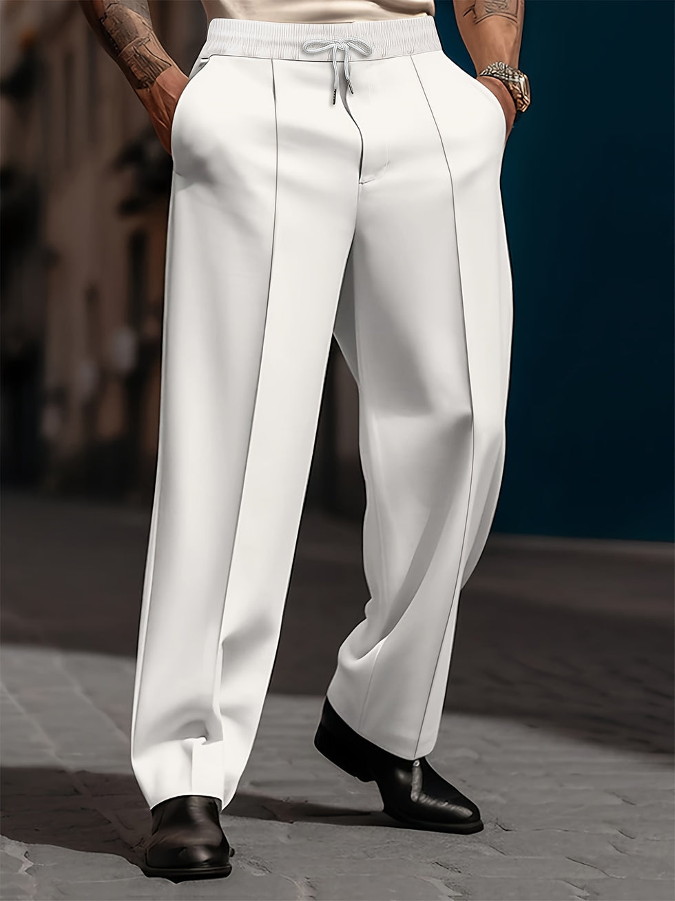 Raimi | Trousers Drawstring Waist Wide Leg Fit