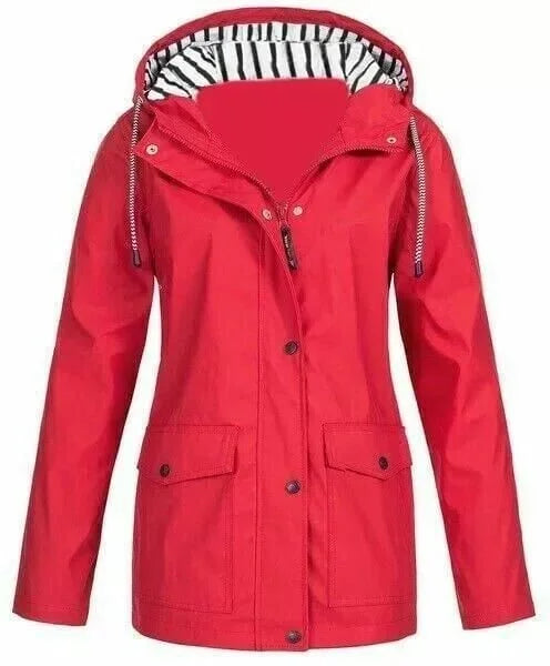 Ilektra | Long Sleeve Hooded Jacket with Pockets