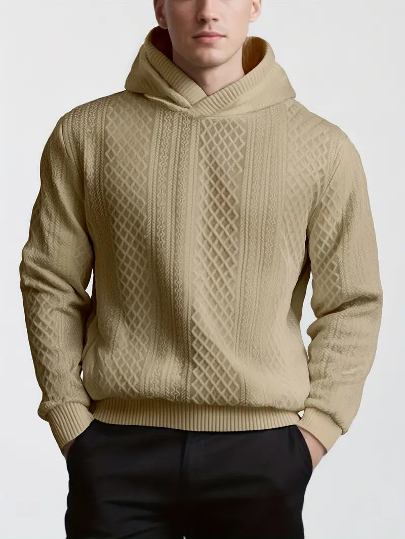 Karah | Long Sleeve Textured Knit Hooded Jumper