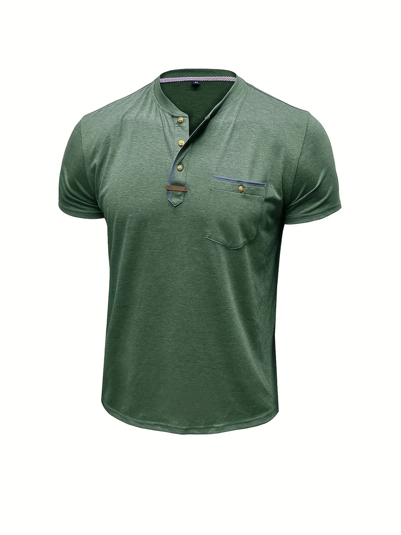 Saxon | Short Sleeve Henley Pocket T Shirt
