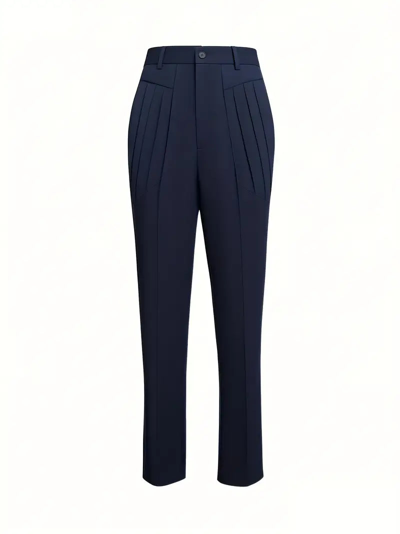 Edgardo | Pleated Slim Fit Trousers
