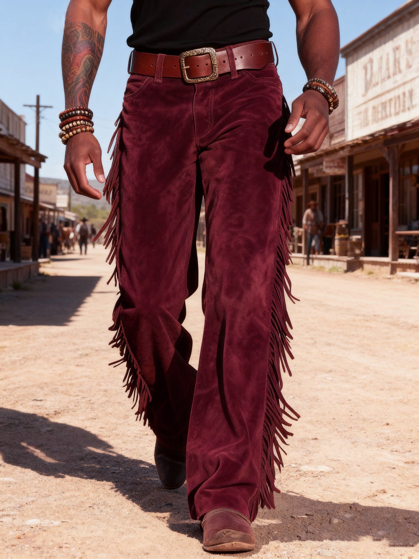 Altan - Western Fringe Straight Leg Trousers