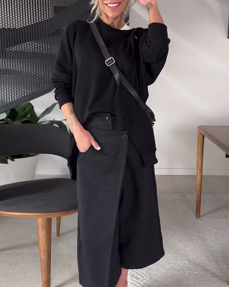 Bartels | Long Sleeve Top with Grommet Accents