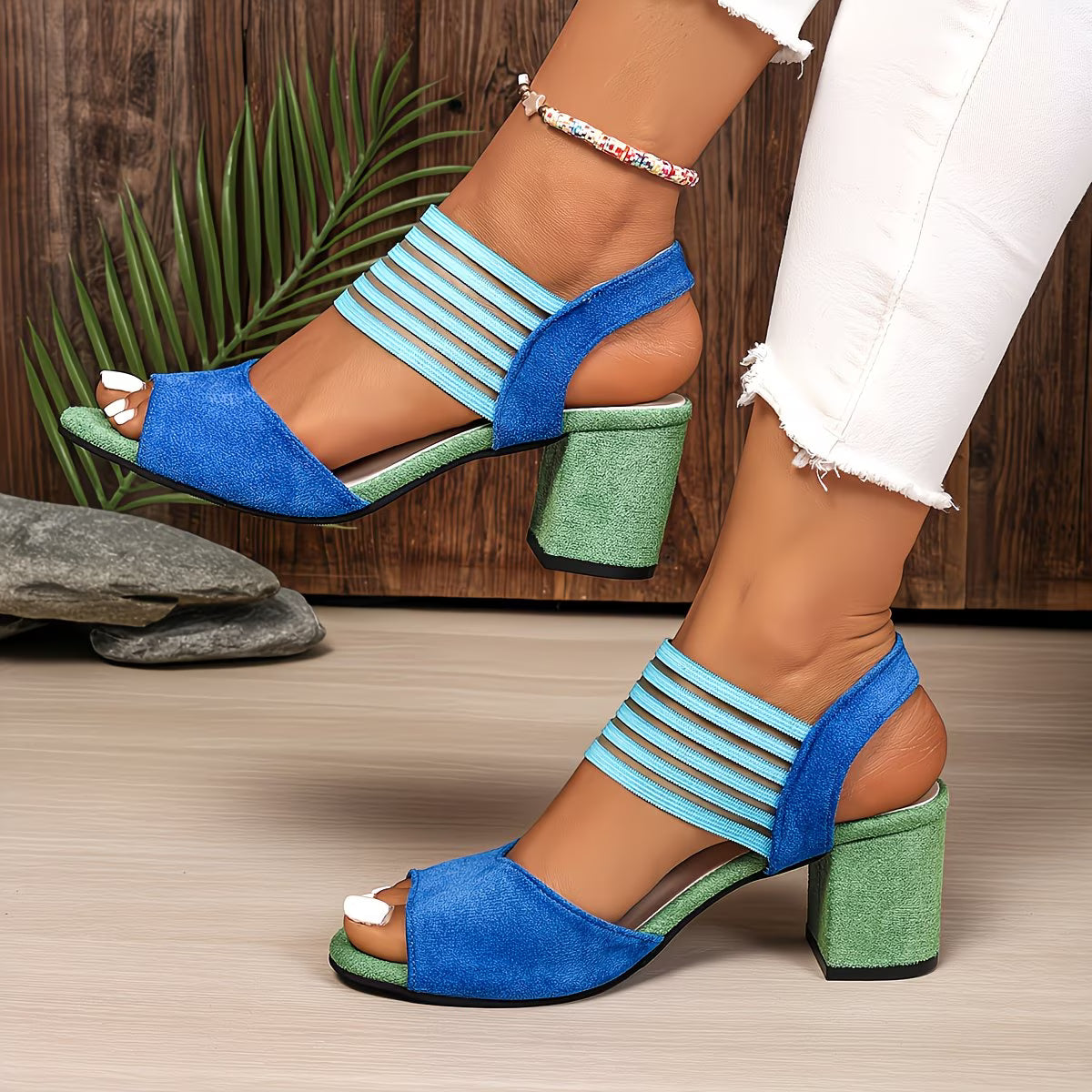 Homare | Block Heel Open Toe Sandals