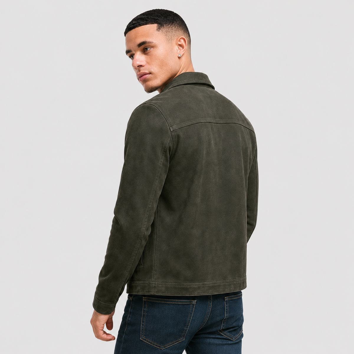 Arcadio | Jacket with Point Collar and Zipper