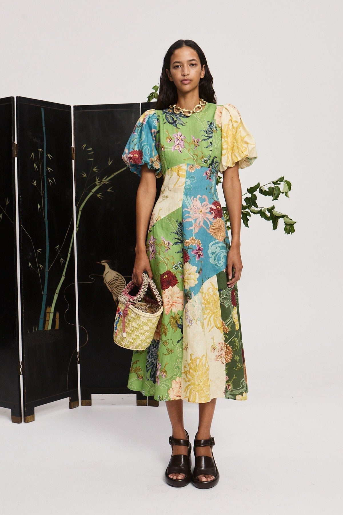 Maileen - Avery Spliced Midi Dress