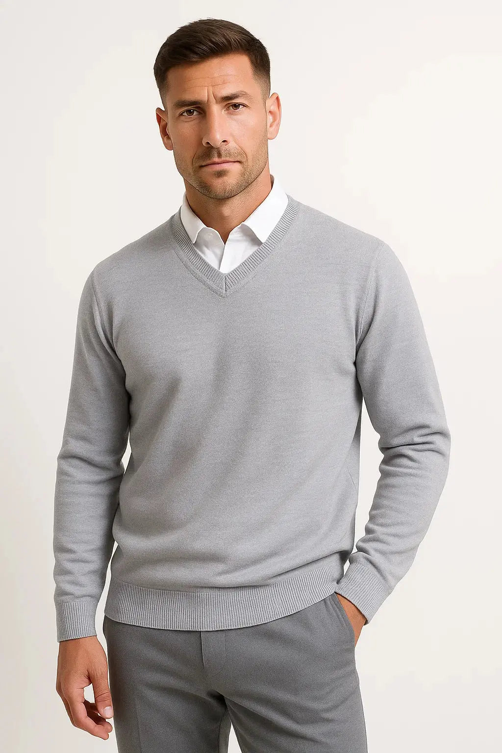 Salomon | Long Sleeve V Neck Jumper with Ribbed Trim