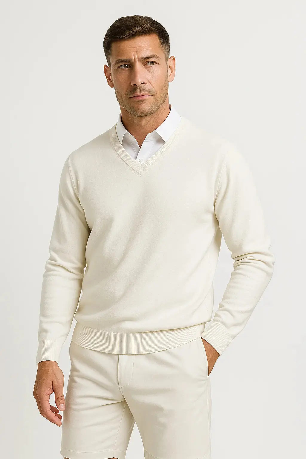 Salomon | Long Sleeve V Neck Jumper with Ribbed Trim