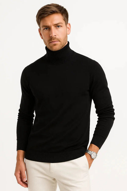 Johnny | Fine Knit Turtleneck Jumper with Long Sleeves