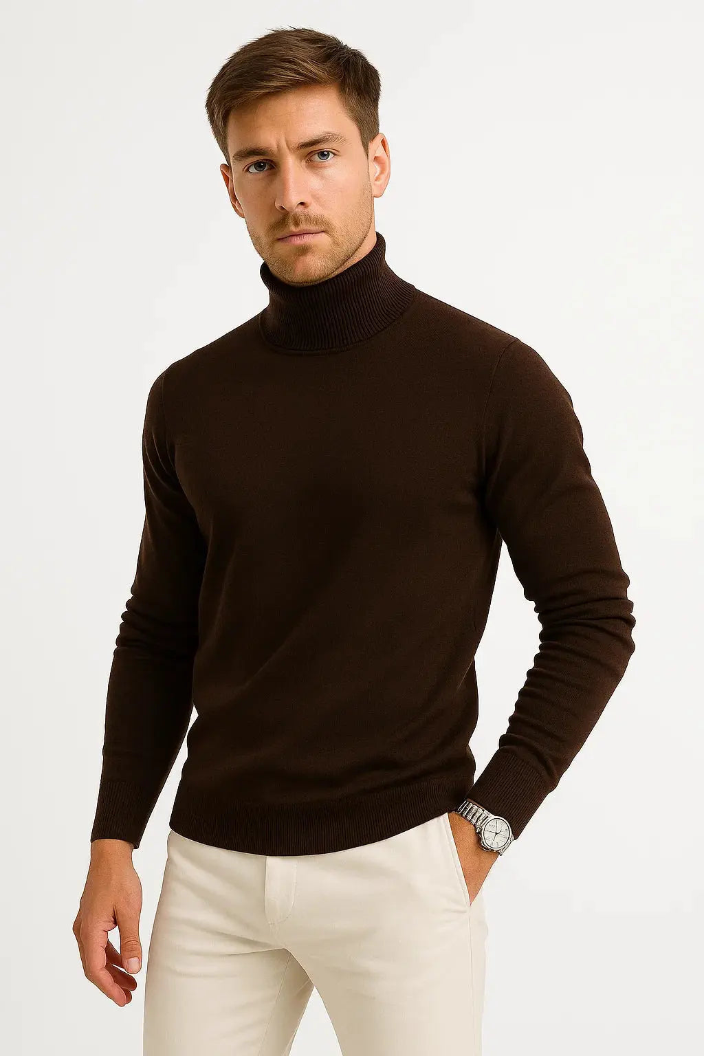 Johnny | Fine Knit Turtleneck Jumper with Long Sleeves