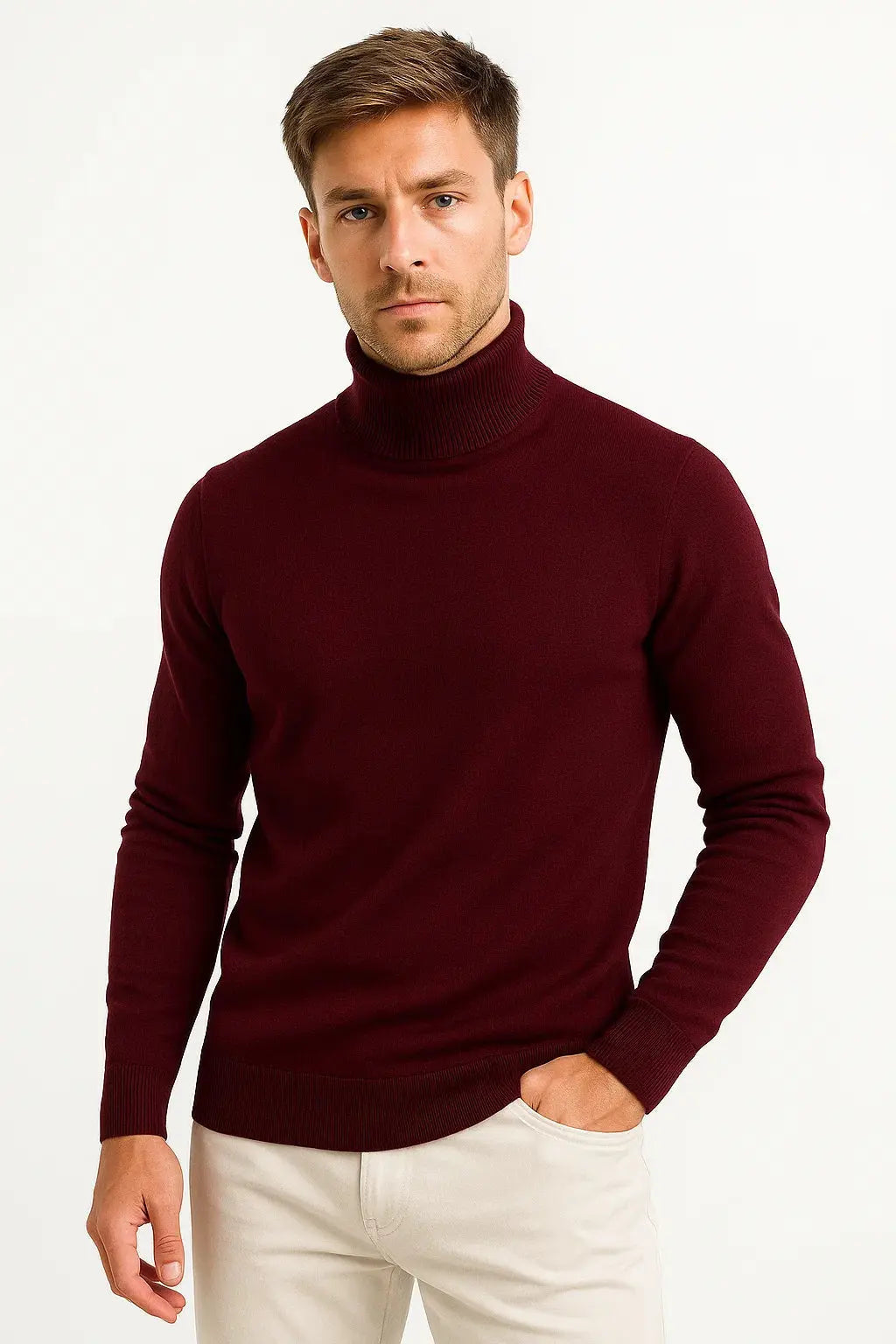 Johnny | Fine Knit Turtleneck Jumper with Long Sleeves
