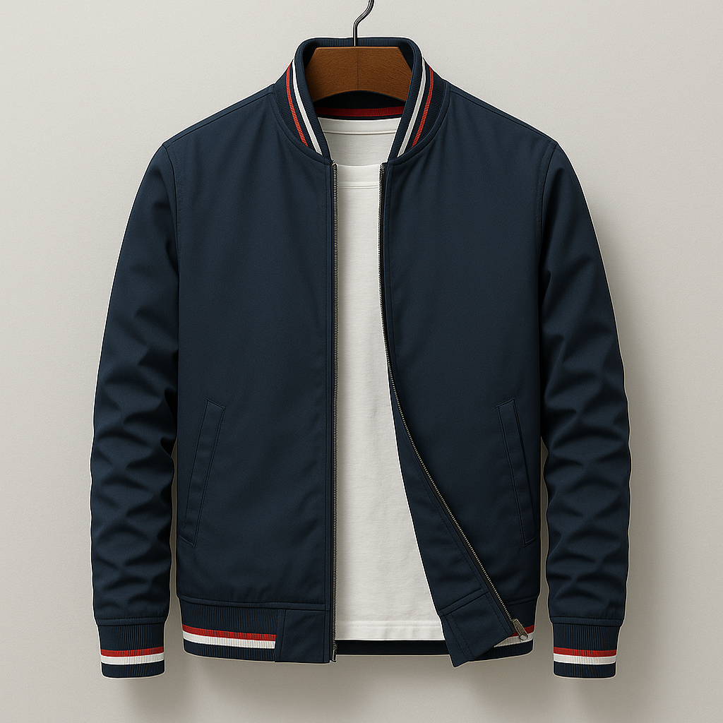 Reynaldo | Bomber Jacket with Ribbed Trim