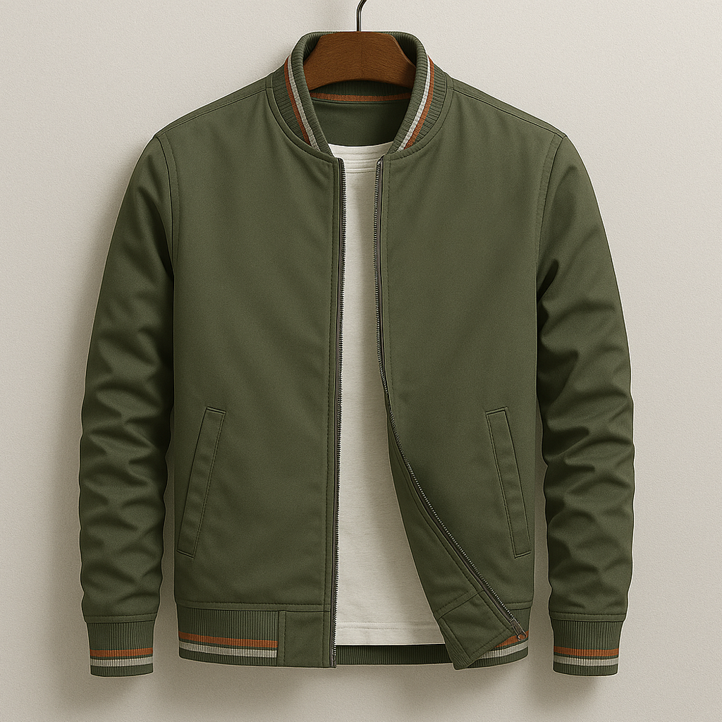 Reynaldo | Bomber Jacket with Ribbed Trim