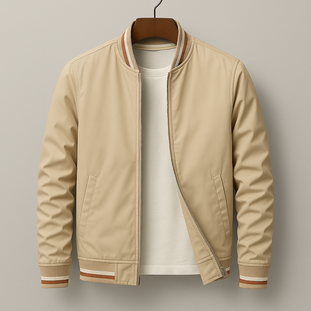 Reynaldo | Bomber Jacket with Ribbed Trim