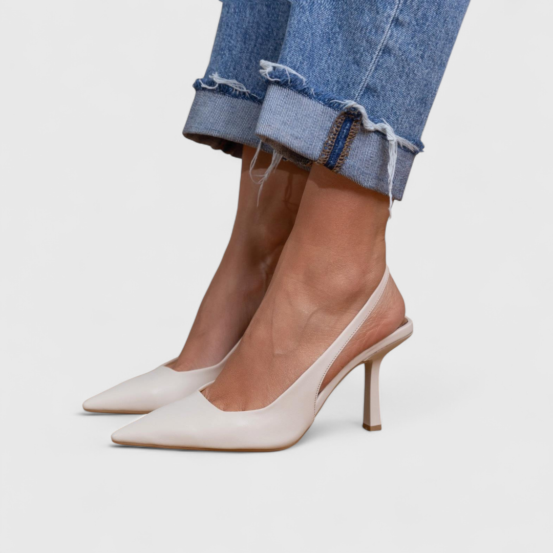 Aniya - Pointed Toe Slingback Stiletto Heels
