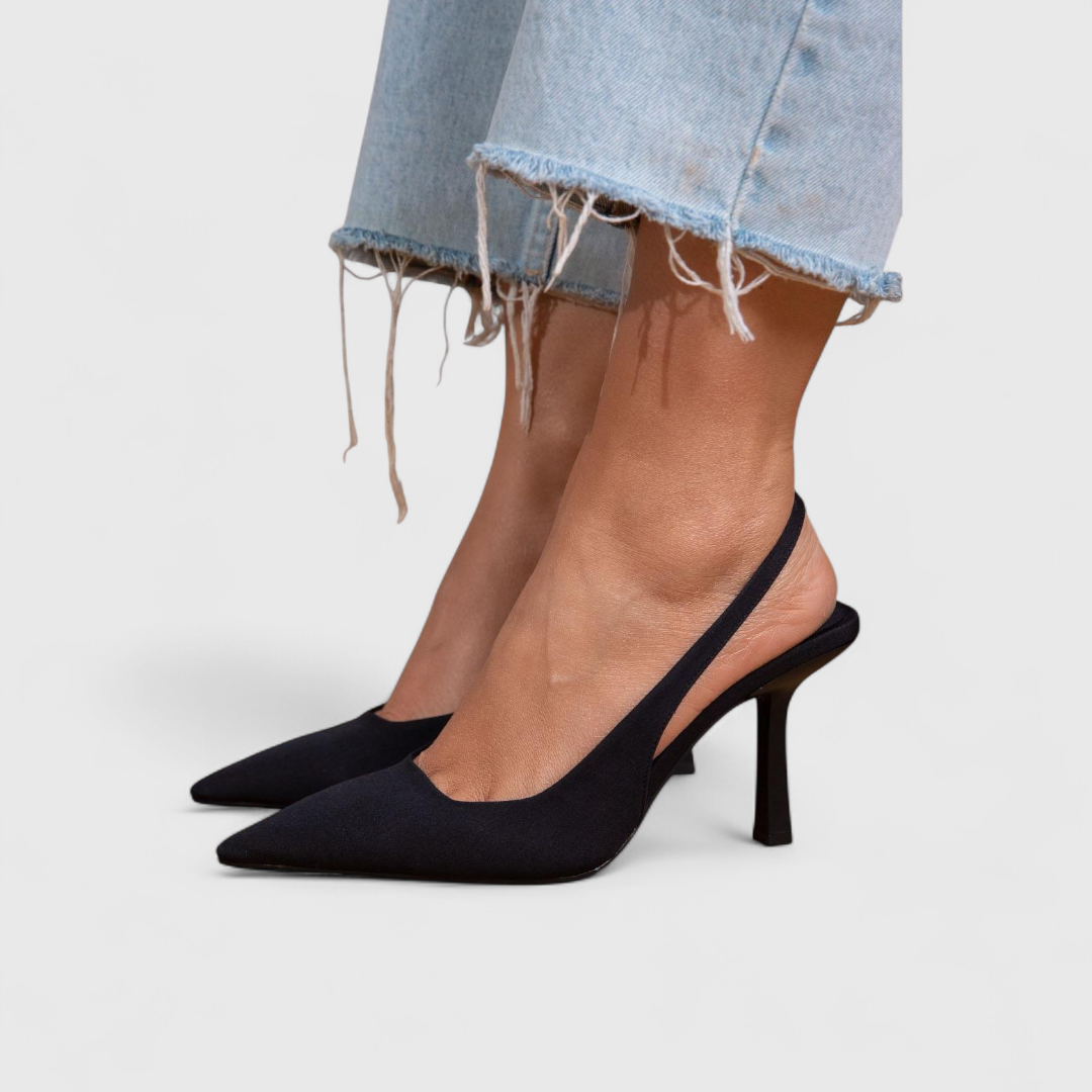 Aniya - Pointed Toe Slingback Stiletto Heels