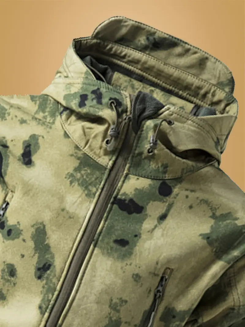 Mikel | Hooded High Collar Camouflage Jacket