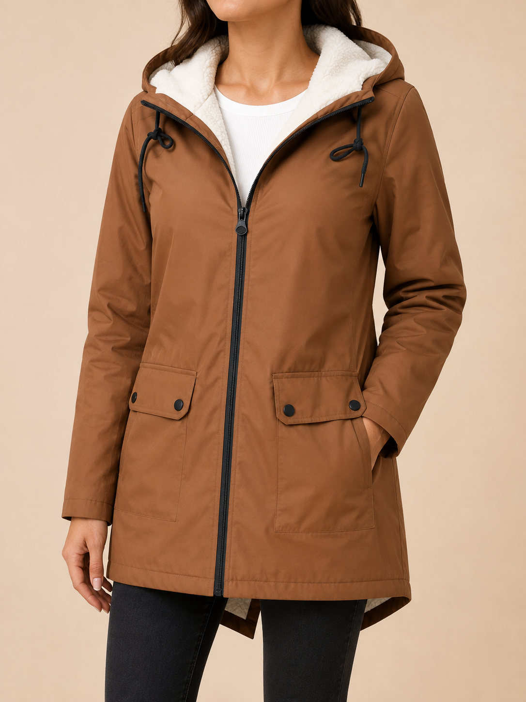 Declan | Hooded Longline Jacket with Flap Pockets
