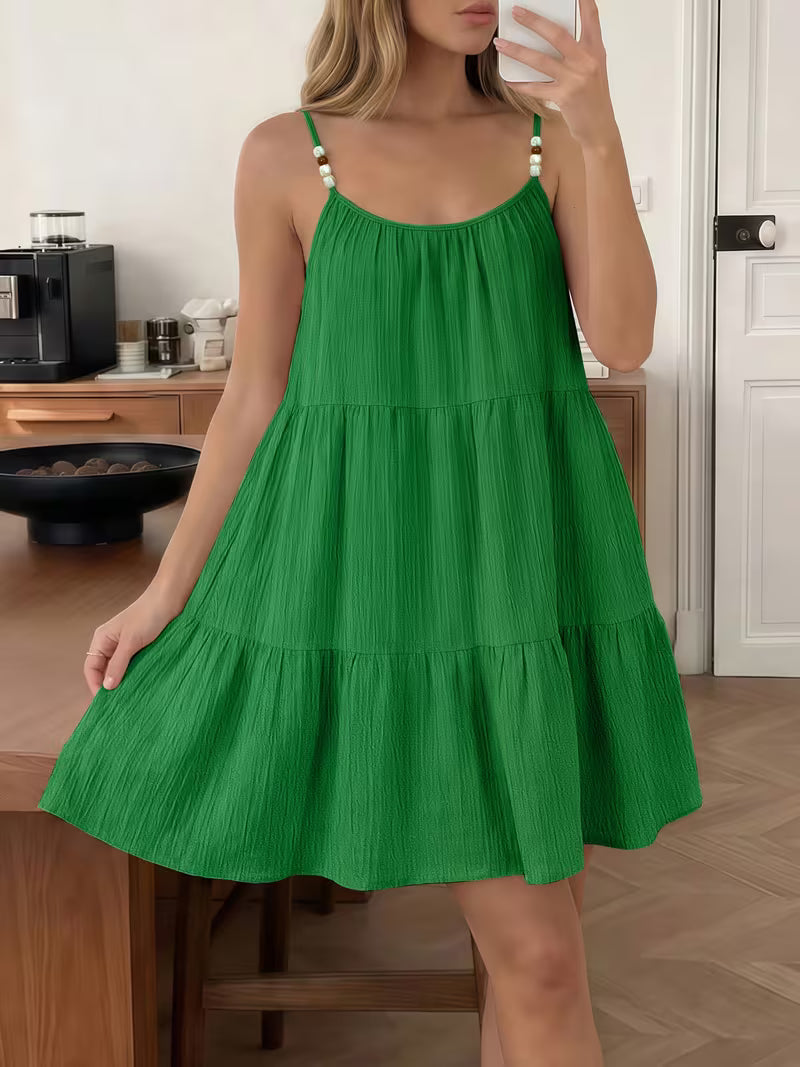 Masley | Loose Fit Spaghetti Strap Mini Dress