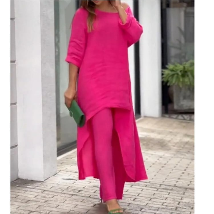 Liselotte | Two Piece Asymmetric Tunic Trouser Set