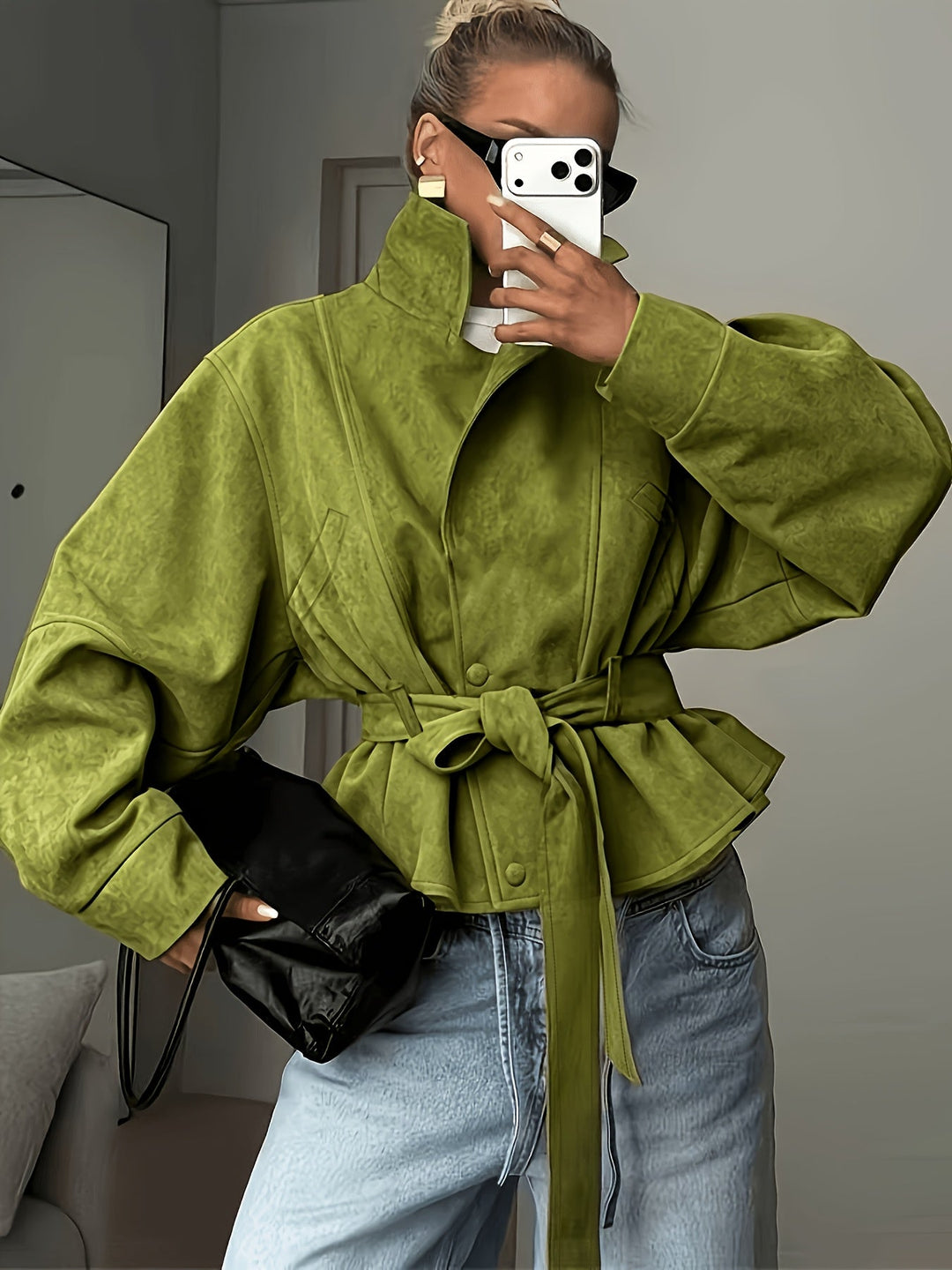 Drouin | Belted Jacket with Wide Sleeves