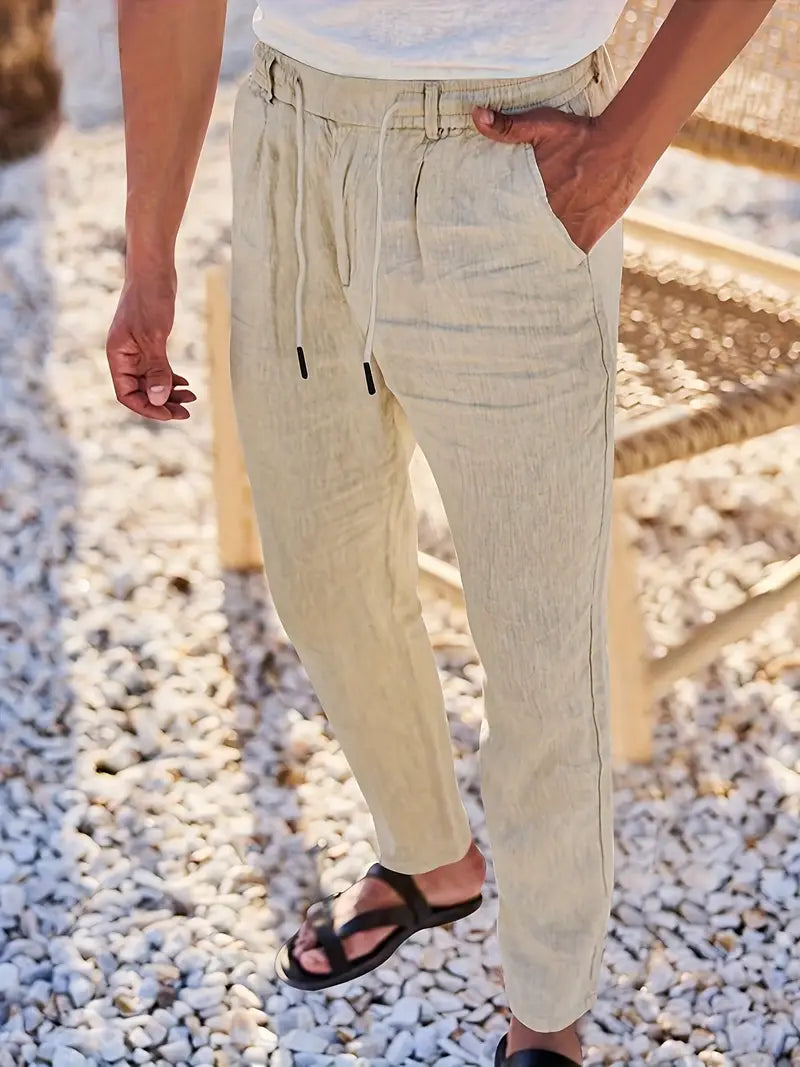Nichols | Mens Linen Summer Trousers