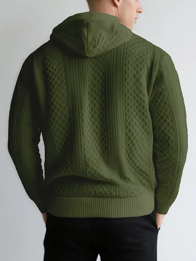 Karah | Long Sleeve Textured Knit Hooded Jumper