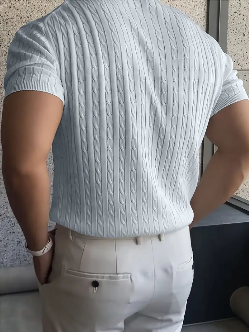 Kiril - Cable Knit Short Sleeve Jumper