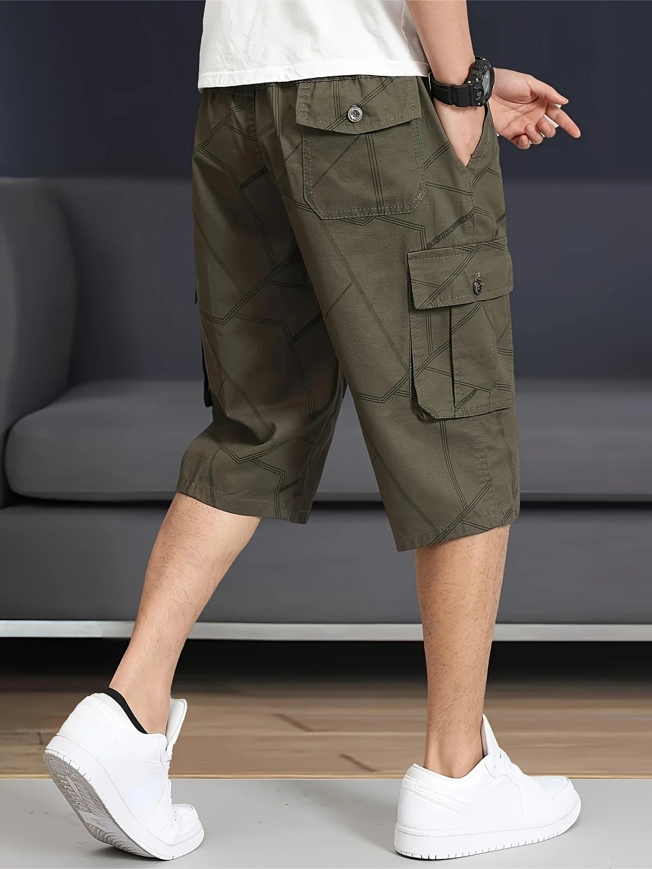 Hazlewood | Mens Long Cargo Shorts