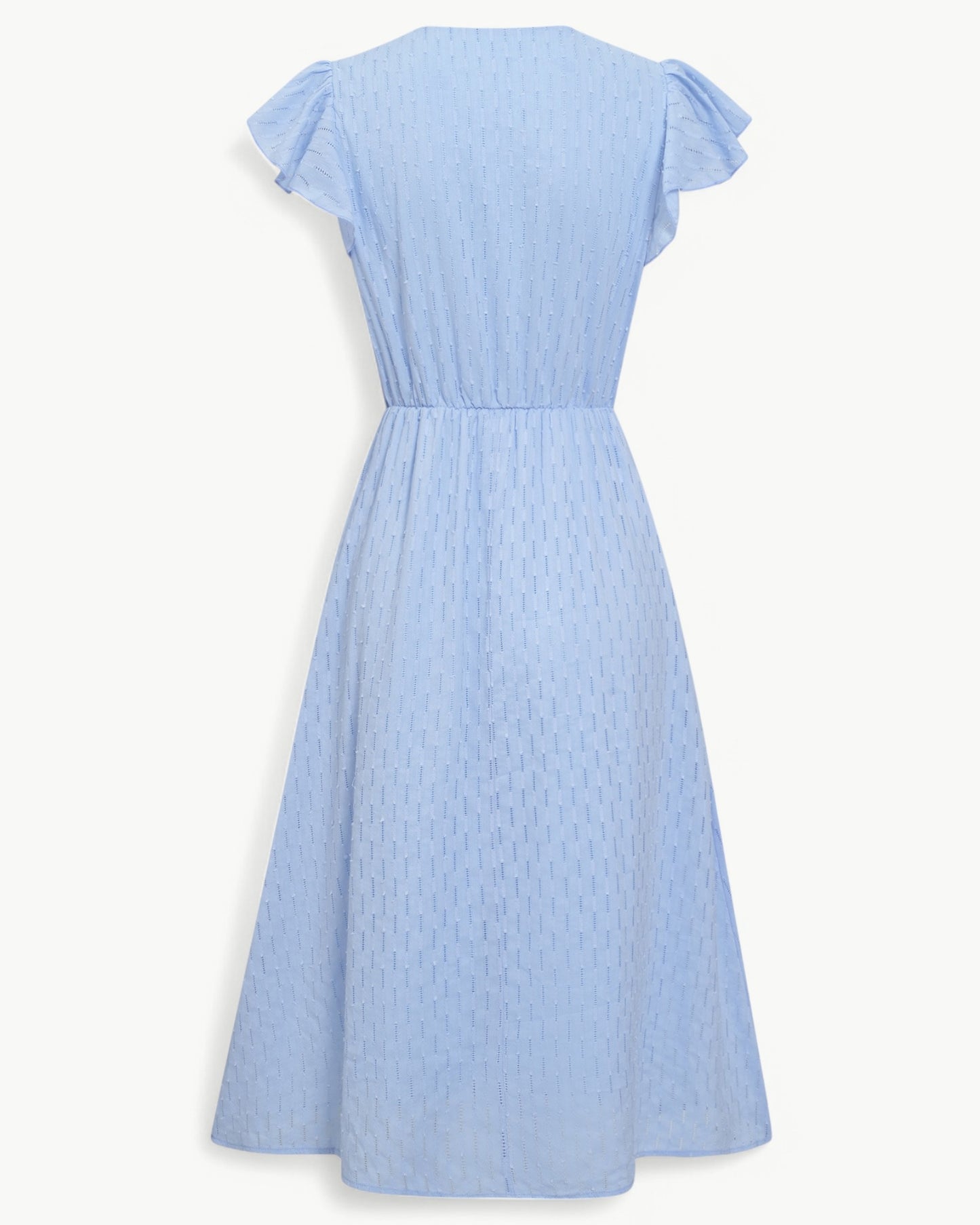 Julieta | Midi Dress V Neck Ruffle Sleeve