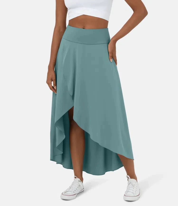 Keisha | Midi Skirt With High Low Ruffle Hem