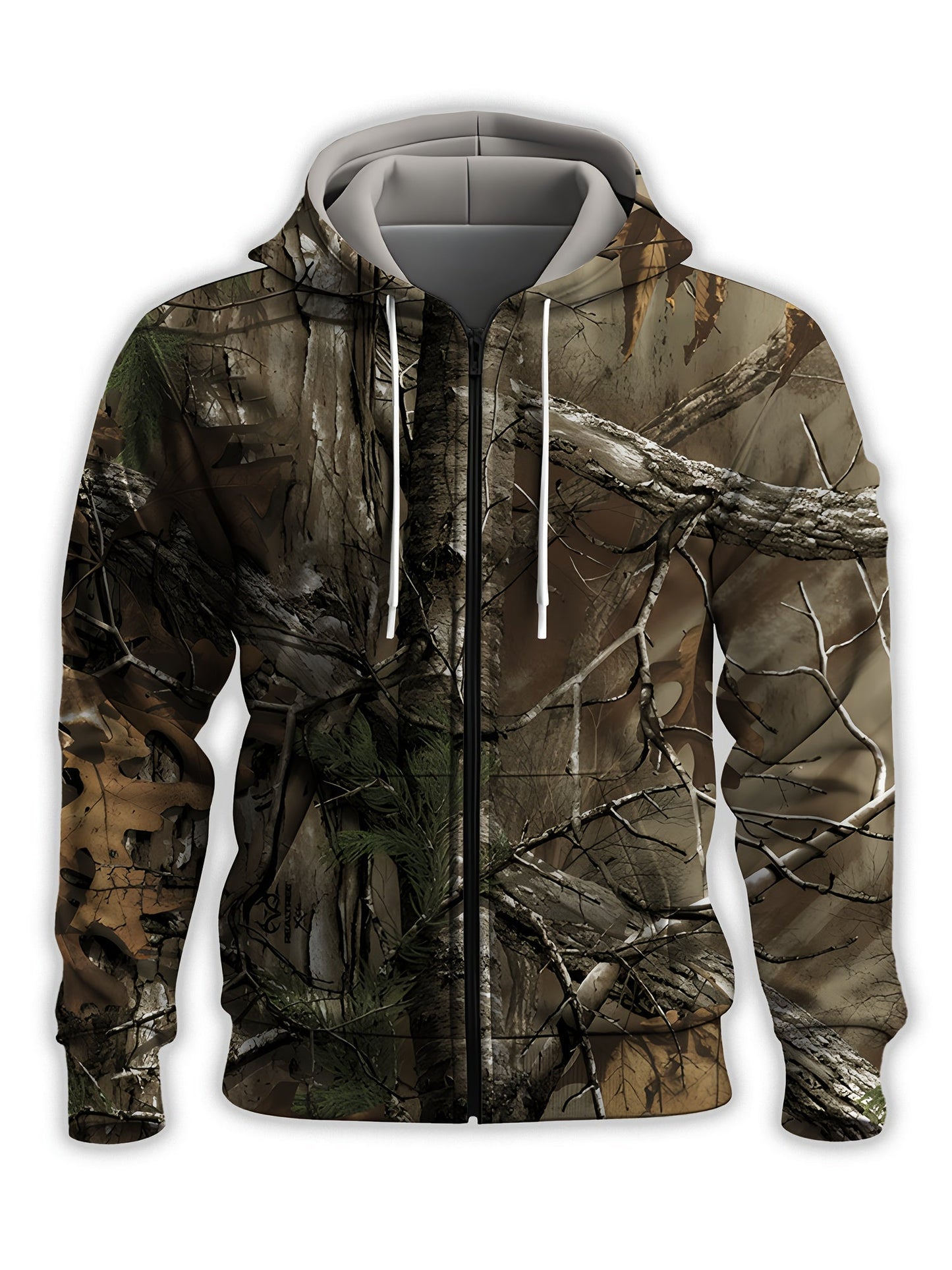 Whitaker | Camouflage Print Zip Up Hooded Jacket