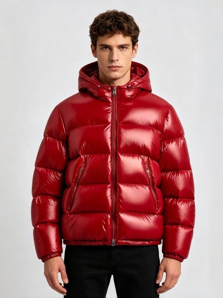 Whalen | Hooded Puffer Jacket with Glossy Finish