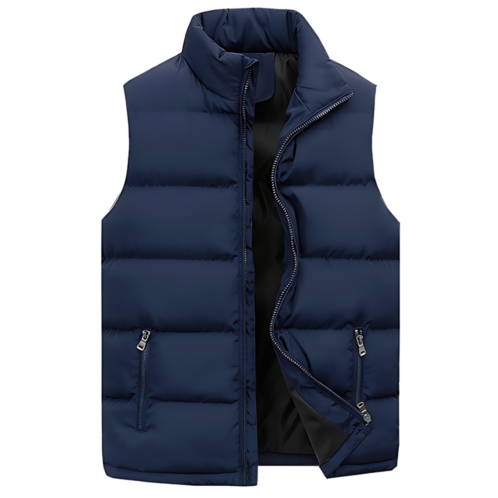 Karner | Quilted Sleeveless Vest with Stand Collar
