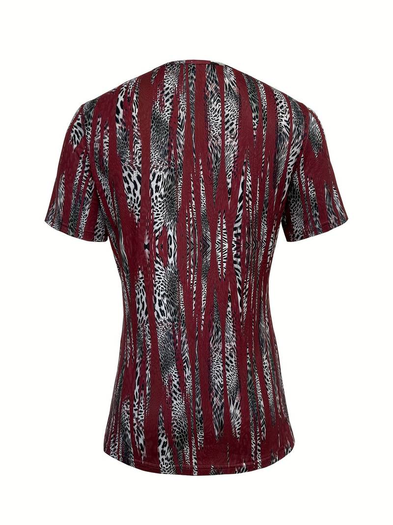 Nairy | Printed T Shirt with Ring Front Detail