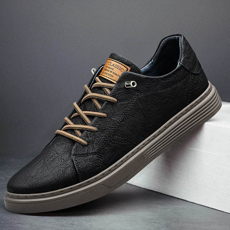 Philip | Low-Top Lace-Up Trainers with Textured Uppers