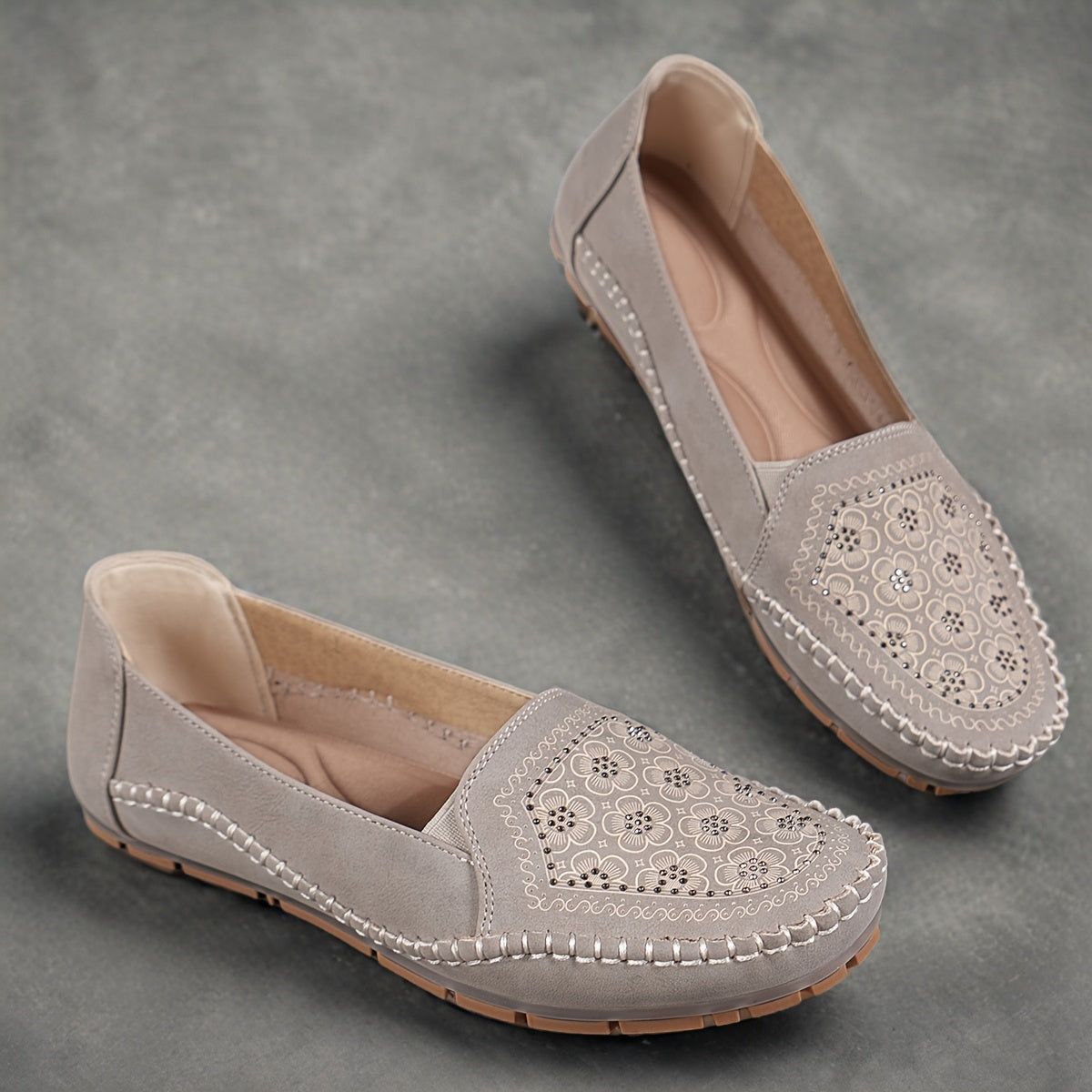 Lyrissa | Floral Slip-On Casual Loafers