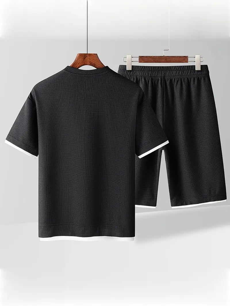 Freire | Waffle Knit T-Shirt Short Co-ord Set