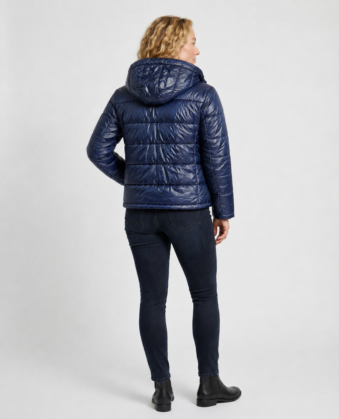 Alexis | Hooded Puffer Jacket with Quilted Panels