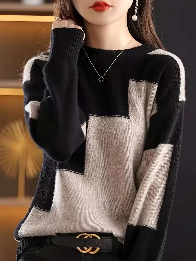 Marvelle | Colour Block Long Sleeve Jumper