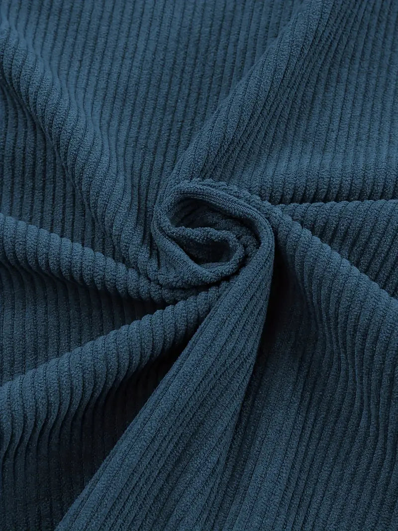 Irmela | Long Sleeve Button Front Corduroy Shirt