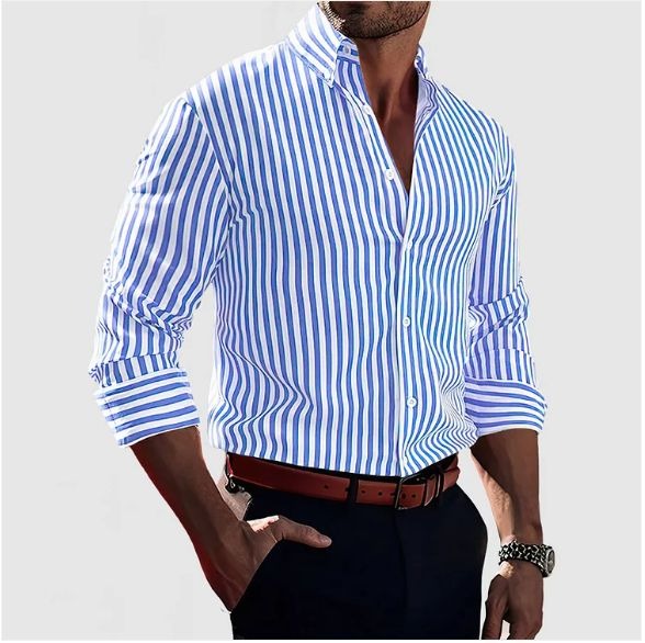 Mormon | Striped Long Sleeve Mens Shirt