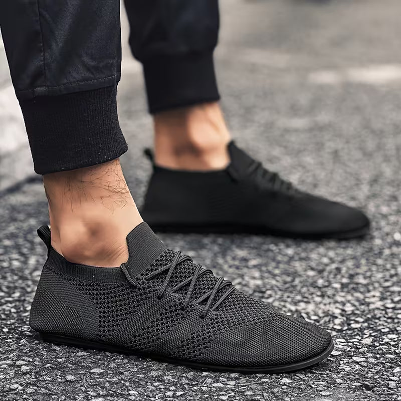 Stratoszone | Knit Lace-Up Shoes with Flexible Fit