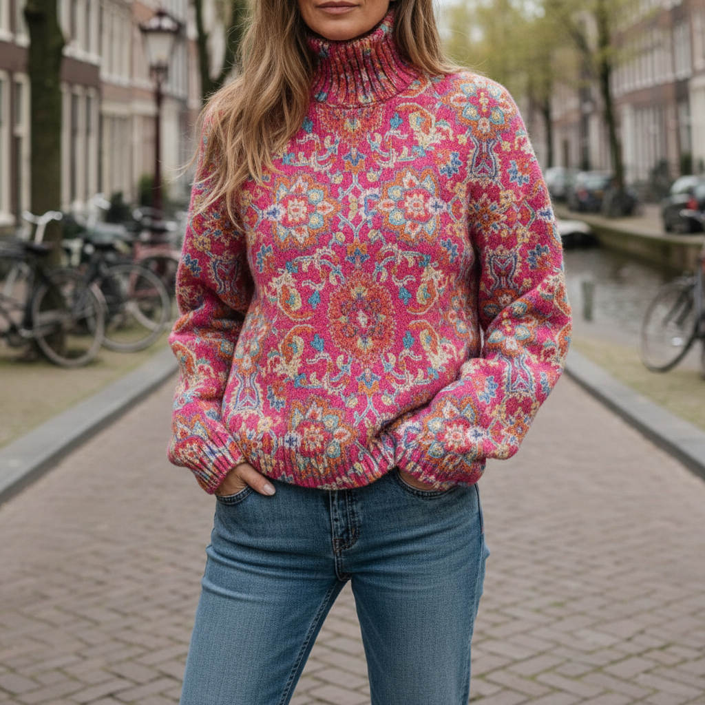 Miraen | High Neck Patterned Jumper