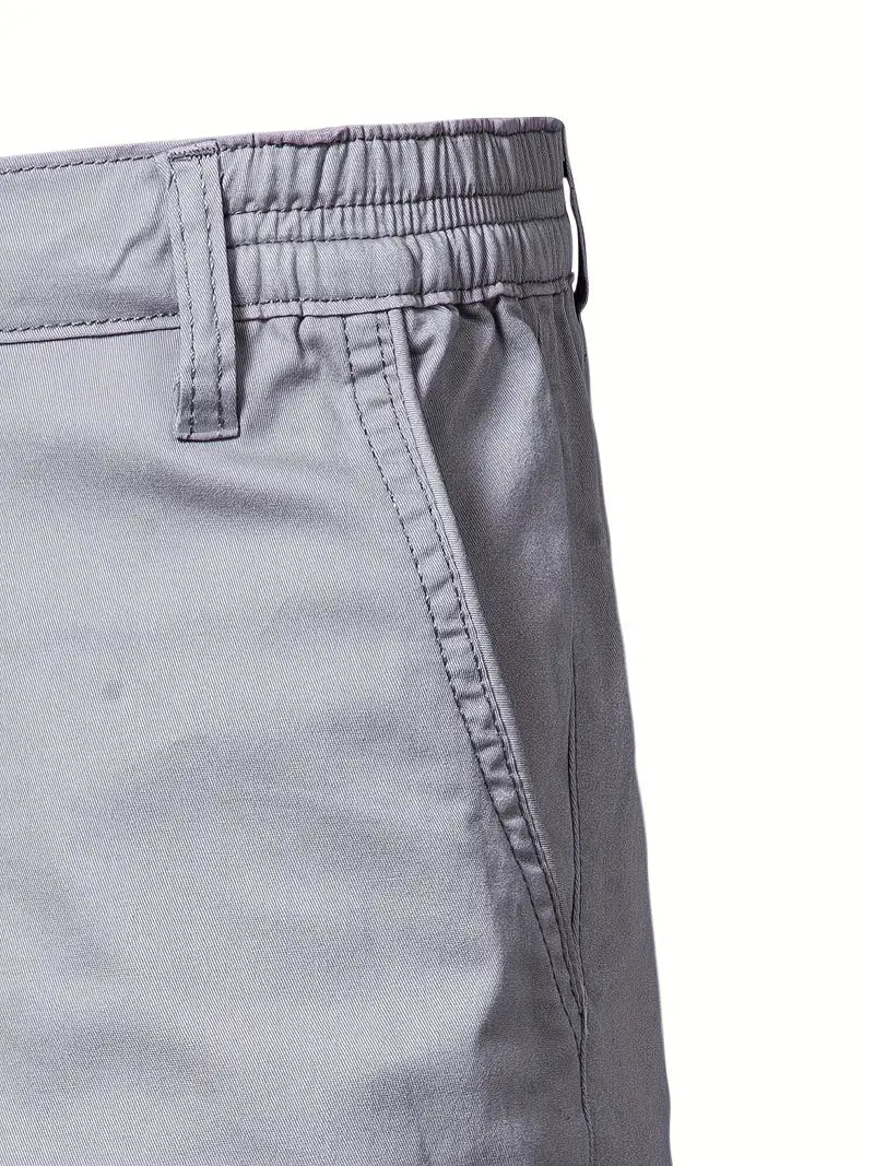 Baird - Casual Elastic Waist Pocket Shorts
